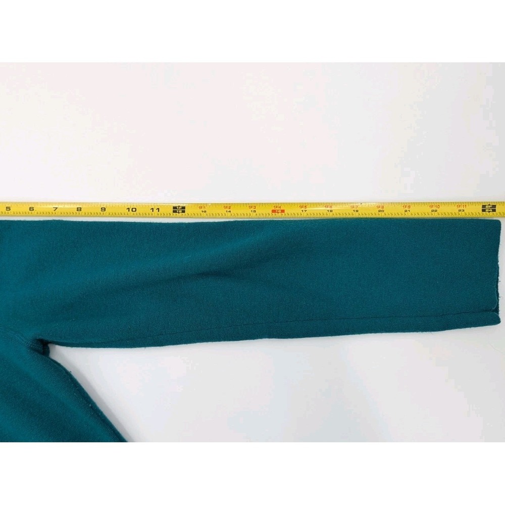 Title Nine Womens Teal Full Zip Merino Wool Blend Sweater Cardigan Size XL - Picture 8 of 10